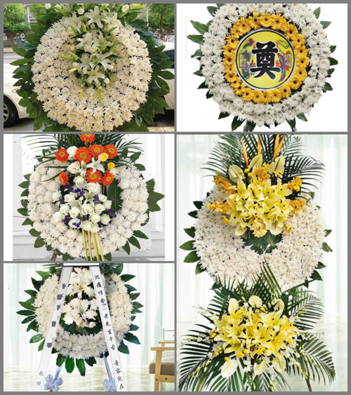湖北襄阳市南漳县肖堰镇斑竹坪村花圈速递